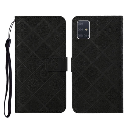 Ethnic Style Embossed Pattern Horizontal Flip Leather Case with Holder & Card Slots & Wallet & Lanyard, For Samsung Galaxy A51, For Samsung Galaxy A70, For Samsung Galaxy A71