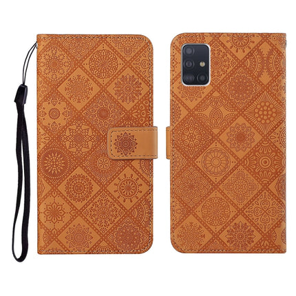 Ethnic Style Embossed Pattern Horizontal Flip Leather Case with Holder & Card Slots & Wallet & Lanyard, For Samsung Galaxy A51, For Samsung Galaxy A70, For Samsung Galaxy A71