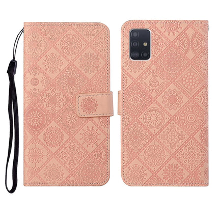 Ethnic Style Embossed Pattern Horizontal Flip Leather Case with Holder & Card Slots & Wallet & Lanyard, For Samsung Galaxy A51, For Samsung Galaxy A70, For Samsung Galaxy A71