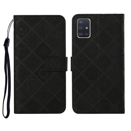 Ethnic Style Embossed Pattern Horizontal Flip Leather Case with Holder & Card Slots & Wallet & Lanyard, For Samsung Galaxy A51, For Samsung Galaxy A70, For Samsung Galaxy A71