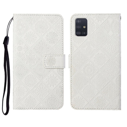 Ethnic Style Embossed Pattern Horizontal Flip Leather Case with Holder & Card Slots & Wallet & Lanyard, For Samsung Galaxy A51, For Samsung Galaxy A70, For Samsung Galaxy A71