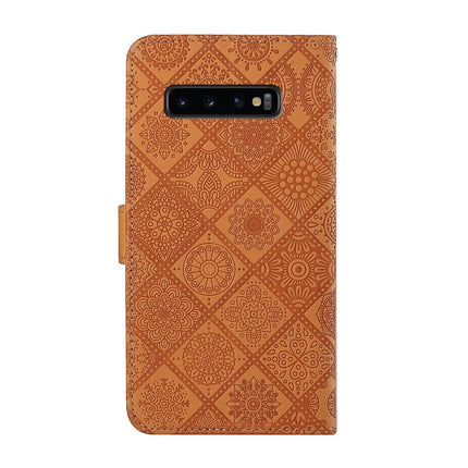 Ethnic Style Embossed Pattern Horizontal Flip Leather Case with Holder & Card Slots & Wallet & Lanyard, For Samsung Galaxy S10, For Samsung Galaxy S10+, For Samsung Galaxy S10e