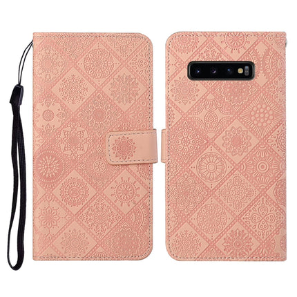 Ethnic Style Embossed Pattern Horizontal Flip Leather Case with Holder & Card Slots & Wallet & Lanyard, For Samsung Galaxy S10, For Samsung Galaxy S10+, For Samsung Galaxy S10e