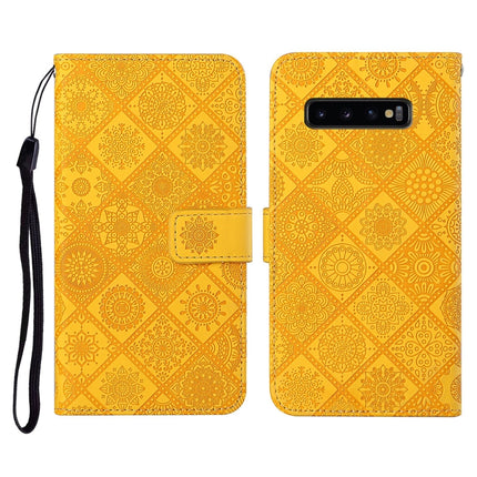 Ethnic Style Embossed Pattern Horizontal Flip Leather Case with Holder & Card Slots & Wallet & Lanyard, For Samsung Galaxy S10, For Samsung Galaxy S10+, For Samsung Galaxy S10e
