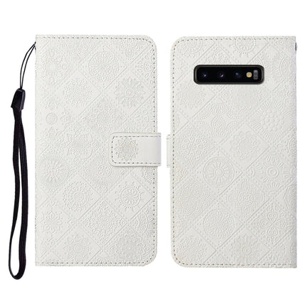 Ethnic Style Embossed Pattern Horizontal Flip Leather Case with Holder & Card Slots & Wallet & Lanyard, For Samsung Galaxy S10, For Samsung Galaxy S10+, For Samsung Galaxy S10e