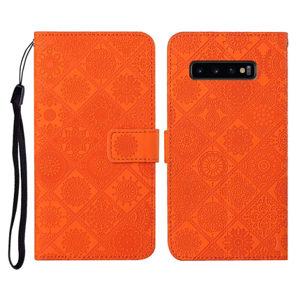 Ethnic Style Embossed Pattern Horizontal Flip Leather Case with Holder & Card Slots & Wallet & Lanyard, For Samsung Galaxy S10, For Samsung Galaxy S10+, For Samsung Galaxy S10e