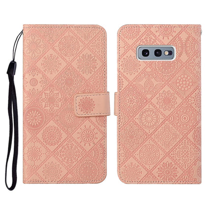 Ethnic Style Embossed Pattern Horizontal Flip Leather Case with Holder & Card Slots & Wallet & Lanyard, For Samsung Galaxy S10, For Samsung Galaxy S10+, For Samsung Galaxy S10e