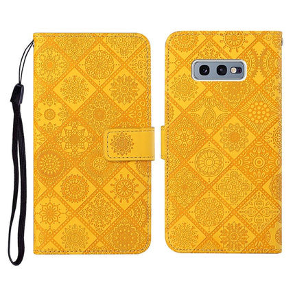 Ethnic Style Embossed Pattern Horizontal Flip Leather Case with Holder & Card Slots & Wallet & Lanyard, For Samsung Galaxy S10, For Samsung Galaxy S10+, For Samsung Galaxy S10e