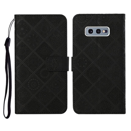 Ethnic Style Embossed Pattern Horizontal Flip Leather Case with Holder & Card Slots & Wallet & Lanyard, For Samsung Galaxy S10, For Samsung Galaxy S10+, For Samsung Galaxy S10e