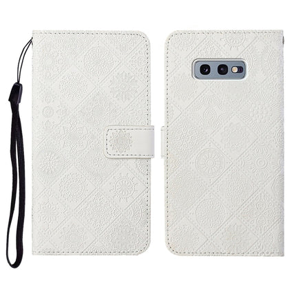 Ethnic Style Embossed Pattern Horizontal Flip Leather Case with Holder & Card Slots & Wallet & Lanyard, For Samsung Galaxy S10, For Samsung Galaxy S10+, For Samsung Galaxy S10e