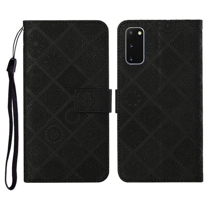 Ethnic Style Embossed Pattern Horizontal Flip Leather Case with Holder & Card Slots & Wallet & Lanyard, For Samsung Galaxy S20, For Samsung Galaxy S20 FE, For Samsung Galaxy S20+