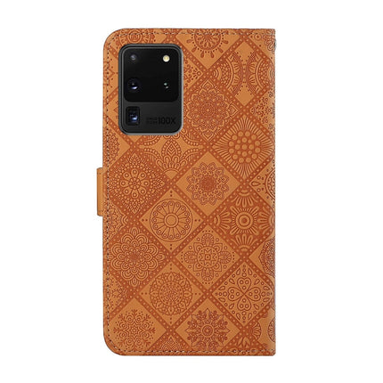Ethnic Style Embossed Pattern Horizontal Flip Leather Case with Holder & Card Slots & Wallet & Lanyard, For Samsung Galaxy S20 Ultra, For Samsung Galaxy Galaxy S21 5G, For Samsung Galaxy S21+ 5G, For Samsung Galaxy Galaxy S21+ 5G