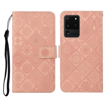 Ethnic Style Embossed Pattern Horizontal Flip Leather Case with Holder & Card Slots & Wallet & Lanyard, For Samsung Galaxy S20 Ultra, For Samsung Galaxy Galaxy S21 5G, For Samsung Galaxy S21+ 5G, For Samsung Galaxy Galaxy S21+ 5G