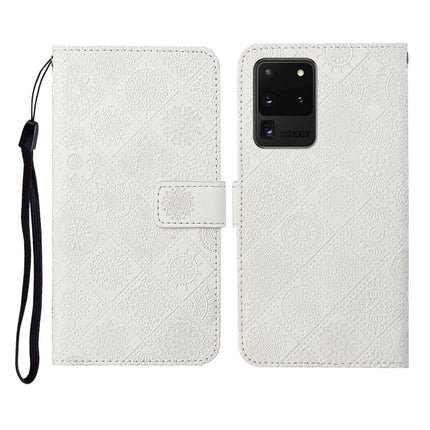 Ethnic Style Embossed Pattern Horizontal Flip Leather Case with Holder & Card Slots & Wallet & Lanyard, For Samsung Galaxy S20 Ultra, For Samsung Galaxy Galaxy S21 5G, For Samsung Galaxy S21+ 5G, For Samsung Galaxy Galaxy S21+ 5G