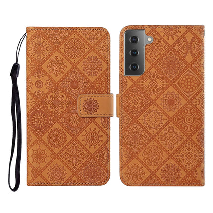 Ethnic Style Embossed Pattern Horizontal Flip Leather Case with Holder & Card Slots & Wallet & Lanyard, For Samsung Galaxy S20 Ultra, For Samsung Galaxy Galaxy S21 5G, For Samsung Galaxy S21+ 5G, For Samsung Galaxy Galaxy S21+ 5G
