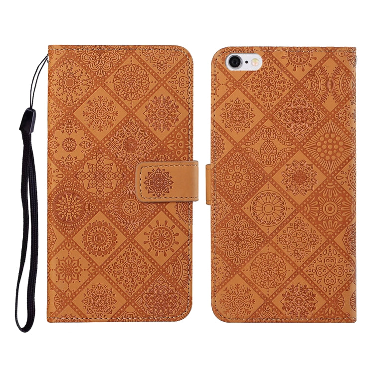 Ethnic Style Embossed Pattern Horizontal Flip Leather Case with Holder & Card Slots & Wallet & Lanyard, For iPhone 6, For iPhone 6 Plus, For iPhone 8 Plus / 7 Plus, For iPhone 11