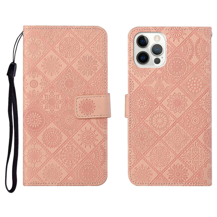 Ethnic Style Embossed Pattern Horizontal Flip Leather Case with Holder & Card Slots & Wallet & Lanyard, For iPhone 12, For iPhone 12 Mini, For iPhone 12 Pro Max