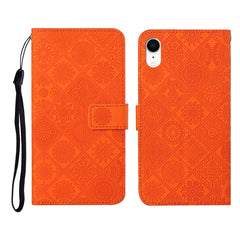 Ethnic Style Embossed Pattern Horizontal Flip Leather Case with Holder & Card Slots & Wallet & Lanyard, For iPhone 12 Pro Max, For iPhone SE 2022 / SE 2020 / 8 / 7, For iPhone XR, For iPhone XS Max