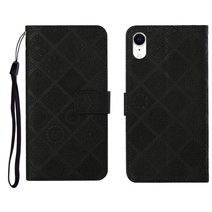 Ethnic Style Embossed Pattern Horizontal Flip Leather Case with Holder & Card Slots & Wallet & Lanyard, For iPhone SE 2022 / SE 2020 / 8 / 7, For iPhone XR, For iPhone XS Max