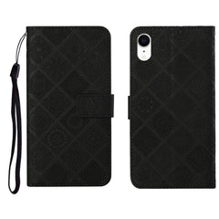 Ethnic Style Embossed Pattern Horizontal Flip Leather Case with Holder & Card Slots & Wallet & Lanyard, For iPhone 12 Pro Max, For iPhone SE 2022 / SE 2020 / 8 / 7, For iPhone XR, For iPhone XS Max