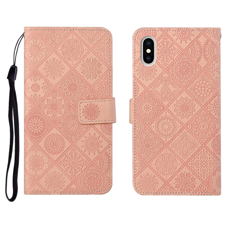 Ethnic Style Embossed Pattern Horizontal Flip Leather Case with Holder & Card Slots & Wallet & Lanyard, For iPhone SE 2022 / SE 2020 / 8 / 7, For iPhone XR, For iPhone XS Max