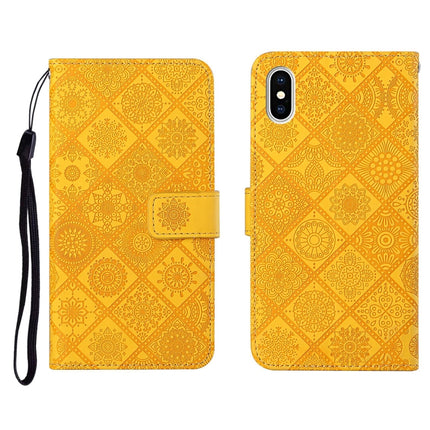 Ethnic Style Embossed Pattern Horizontal Flip Leather Case with Holder & Card Slots & Wallet & Lanyard, For iPhone SE 2022 / SE 2020 / 8 / 7, For iPhone XR, For iPhone XS Max