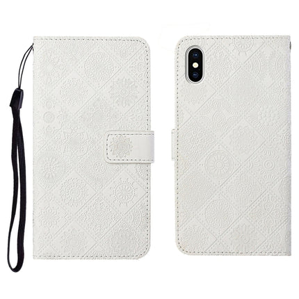Ethnic Style Embossed Pattern Horizontal Flip Leather Case with Holder & Card Slots & Wallet & Lanyard, For iPhone SE 2022 / SE 2020 / 8 / 7, For iPhone XR, For iPhone XS Max