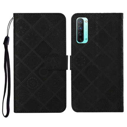 Ethnic Style Embossed Pattern Horizontal Flip Leather Case with Holder & Card Slots & Wallet & Lanyard, For OPPO Reno3, For OPPO Reno4, For OPPO Reno4 Lite