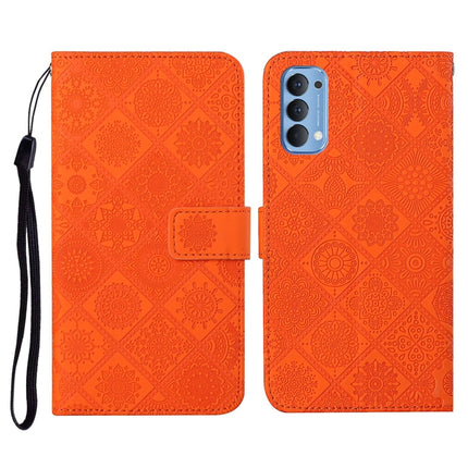 Ethnic Style Embossed Pattern Horizontal Flip Leather Case with Holder & Card Slots & Wallet & Lanyard, For OPPO Reno3, For OPPO Reno4, For OPPO Reno4 Lite