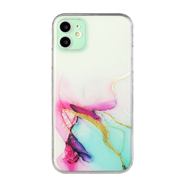 TPU-Schutzhülle mit hohlem Marmormuster und gerader Kante und feinem Loch, für iPhone 6, für iPhone 6 Plus, für iPhone SE 2022 / SE 2020/8/7, für iPhone 8 Plus / 7 Plus, für iPhone 11