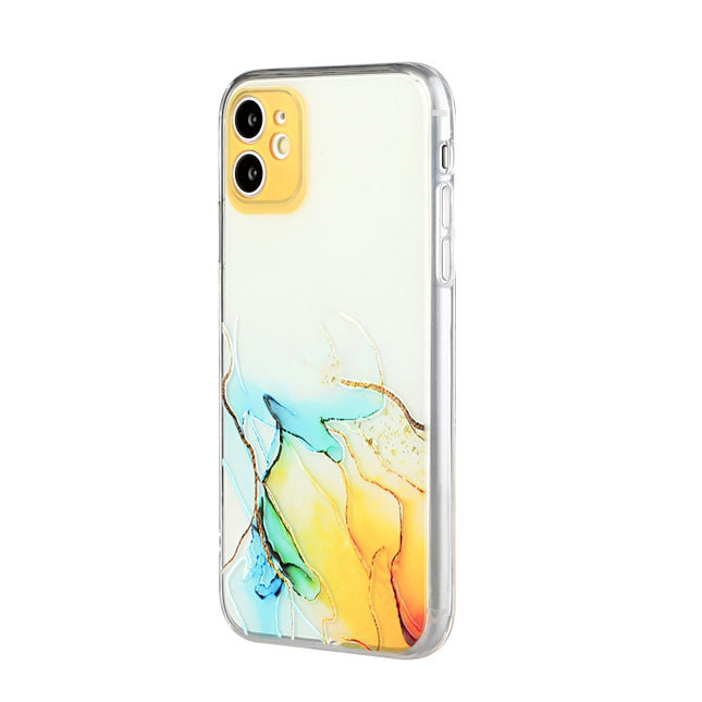 Funda protectora de TPU con borde recto y orificio fino con patrón de mármol hueco para iPhone 11 Pro, iPhone 11 Pro Max, iPhone 12 mini, iPhone 12, iPhone 12 Pro