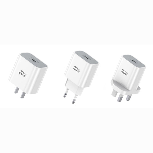 TOTUDESIGN Glory Series 20W Type-C / USB-C Fast Charging Travel Charger Power Adapter,, EU Plug, CN Plug, UK Plug