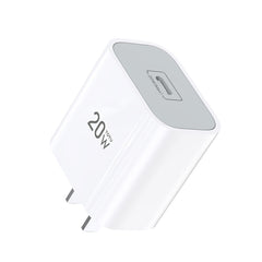 Cargador de viaje TOTUDESIGN Glory Series de 20 W con carga rápida tipo C/USB-C, adaptador de corriente, enchufe de la UE, enchufe de CN, enchufe del Reino Unido