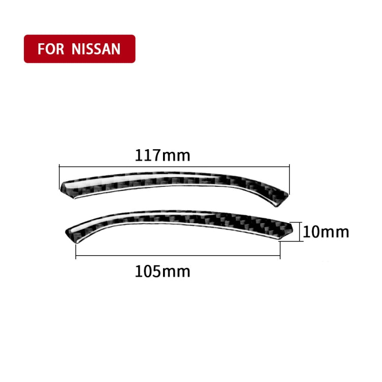 Car Carbon Fiber Dashboard Decorative Strip for Nissan 370Z Z34 2009-, Left and Right Drive Universal