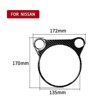 Car Carbon Fiber Whole Gear Position Console Panel Decorative Sticker for Nissan 370Z Z34 2009-, Left and Right Drive Universal