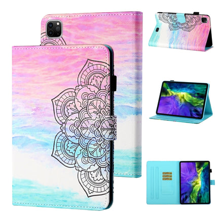 Funda de cuero con tapa horizontal con costuras de dibujo de colores, soporte, ranura para tarjetas y función de suspensión/activación, para iPad Pro 11 (2020)/(2018), para iPad 10.2 2021/2020/2019/Air (2019), para iPad Air/Air 2/9.7 (2017) y (2018)
