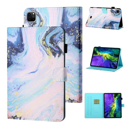 Funda de cuero con tapa horizontal con costuras de dibujo de colores, soporte, ranura para tarjetas y función de suspensión/activación, para iPad Pro 11 (2020)/(2018), para iPad 10.2 2021/2020/2019/Air (2019), para iPad Air/Air 2/9.7 (2017) y (2018)