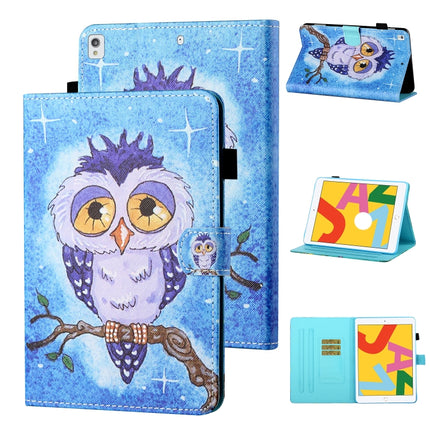 Funda de cuero con tapa horizontal con costuras de dibujo de colores, soporte, ranura para tarjetas y función de suspensión/activación, para iPad Pro 11 (2020)/(2018), para iPad 10.2 2021/2020/2019/Air (2019), para iPad Air/Air 2/9.7 (2017) y (2018)