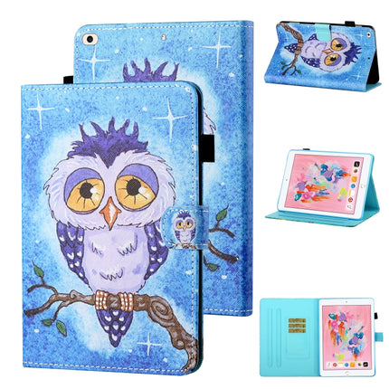 Funda de cuero con tapa horizontal con costuras de dibujo de colores, soporte, ranura para tarjetas y función de suspensión/activación, para iPad Pro 11 (2020)/(2018), para iPad 10.2 2021/2020/2019/Air (2019), para iPad Air/Air 2/9.7 (2017) y (2018)