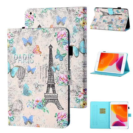Funda de cuero con tapa horizontal con costuras de dibujo de colores, soporte, ranura para tarjetas y función de suspensión/activación, para iPad Pro 11 (2020)/(2018), para iPad 10.2 2021/2020/2019/Air (2019), para iPad Air/Air 2/9.7 (2017) y (2018)