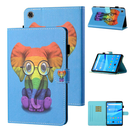 Coloured Drawing Stitching Horizontal Flip Leather Case with Holder & Card Slot, For Lenovo Tab FHD M10 Plus X606F, For Huawei MediaPad T5 10.1, For Lenovo Tab M10 X605F / X505F