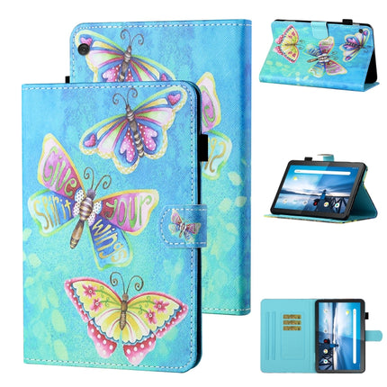 Coloured Drawing Stitching Horizontal Flip Leather Case with Holder & Card Slot, For Lenovo Tab FHD M10 Plus X606F, For Huawei MediaPad T5 10.1, For Lenovo Tab M10 X605F / X505F