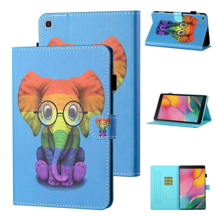 Coloured Drawing Stitching Horizontal Flip Leather Case with Holder & Card Slot & Sleep / Wake-up Function, For Samsung Galaxy Tab A7 10.4 (2020) T500/T505, For Samsung Galaxy Tab S6 Lite P610/P615, For Samsung Galaxy Tab A 8.0 (2019) T290/T295        ...