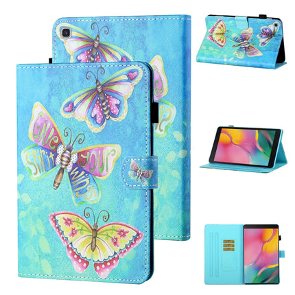 Coloured Drawing Stitching Horizontal Flip Leather Case with Holder & Card Slot & Sleep / Wake-up Function, For Samsung Galaxy Tab A7 10.4 (2020) T500/T505, For Samsung Galaxy Tab S6 Lite P610/P615, For Samsung Galaxy Tab A 8.0 (2019) T290/T295        ...