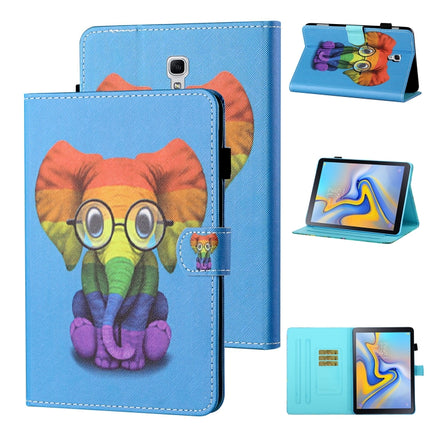 Coloured Drawing Stitching Horizontal Flip Leather Case with Holder & Card Slot & Sleep / Wake-up Function, For Samsung Galaxy Tab A 10.5 T590/T595, For Samsung Galaxy Tab A 10.1 (2016) T580/T585