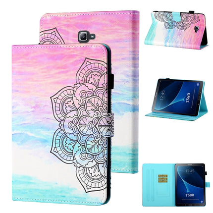 Coloured Drawing Stitching Horizontal Flip Leather Case with Holder & Card Slot & Sleep / Wake-up Function, For Samsung Galaxy Tab A 10.5 T590/T595, For Samsung Galaxy Tab A 10.1 (2016) T580/T585