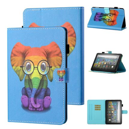 Coloured Drawing Stitching Horizontal Flip Leather Case with Holder & Card Slot & Sleep / Wake-up Function, For Amazon Kindle Fire HD8 (2020), For Amazon Kindle Fire HD10 2015 / 2017 / 2019, For Amazon Kindle Fire HD8 2016 / 2017 / 2018                ...