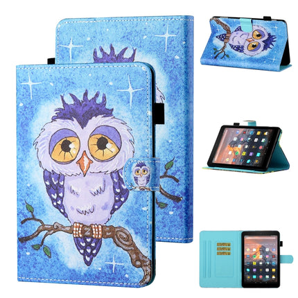 Coloured Drawing Stitching Horizontal Flip Leather Case with Holder & Card Slot & Sleep / Wake-up Function, For Amazon Kindle Fire HD8 (2020), For Amazon Kindle Fire HD10 2015 / 2017 / 2019, For Amazon Kindle Fire HD8 2016 / 2017 / 2018                ...