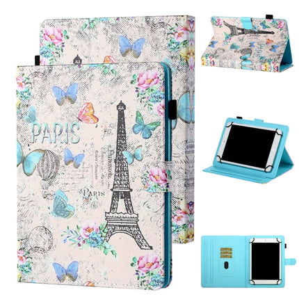 Universal Coloured Drawing Stitching Horizontal Flip Leather Case with Holder & Card Slot, For 7 inch Tablet, For 8 inch Tablet, For 10 inch Tablet