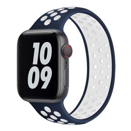 Elastic Silicone Watchband For Apple Watch Series 6 & SE & 5 & 4 44mm / 3 & 2 & 1 42mm, 150mm (Black White), 150mm (Black Red), 150mm (Light Pink White), 150mm (Blue White), 150mm (Grey Black), 160mm (Black White), 160mm (Black Red)                    ...